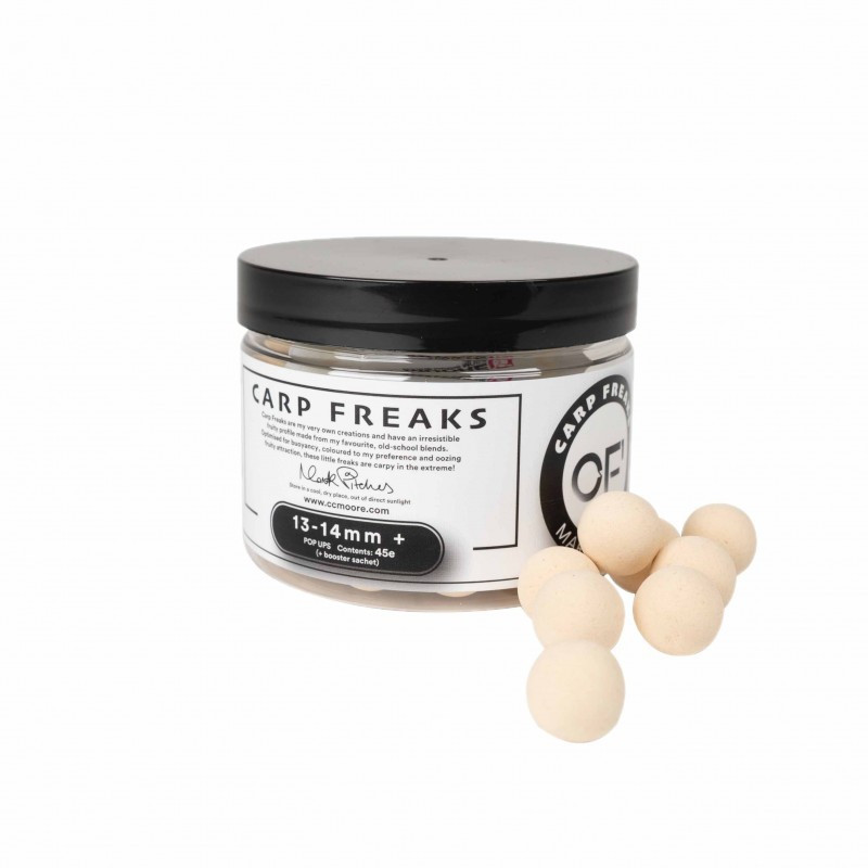 CC Moore Kulki Pop-up Carp Freaks White 13-14mm - Centrum wędkarskie - Sklep wędkarski Jarofishing
