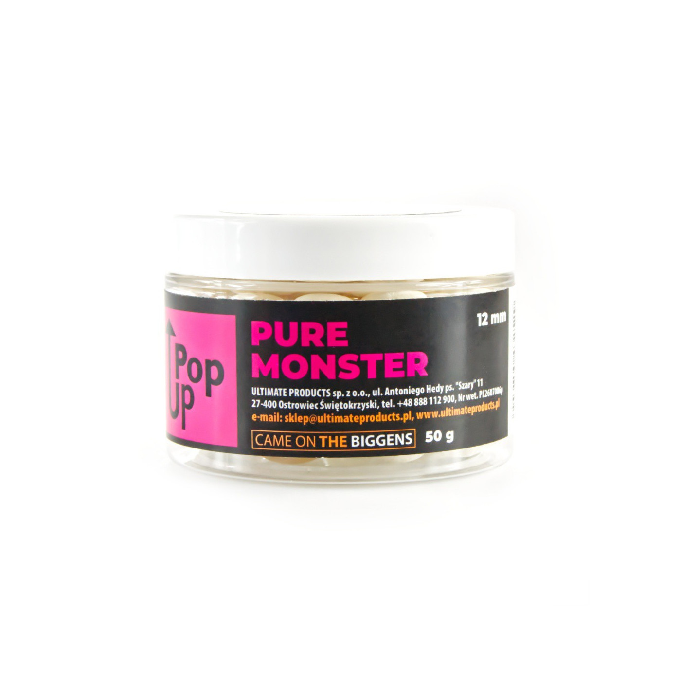 Kulki Pop-Up Ultimate Products Pure Monster Roz.15mm - Centrum wędkarskie - Sklep wędkarski Jarofishing