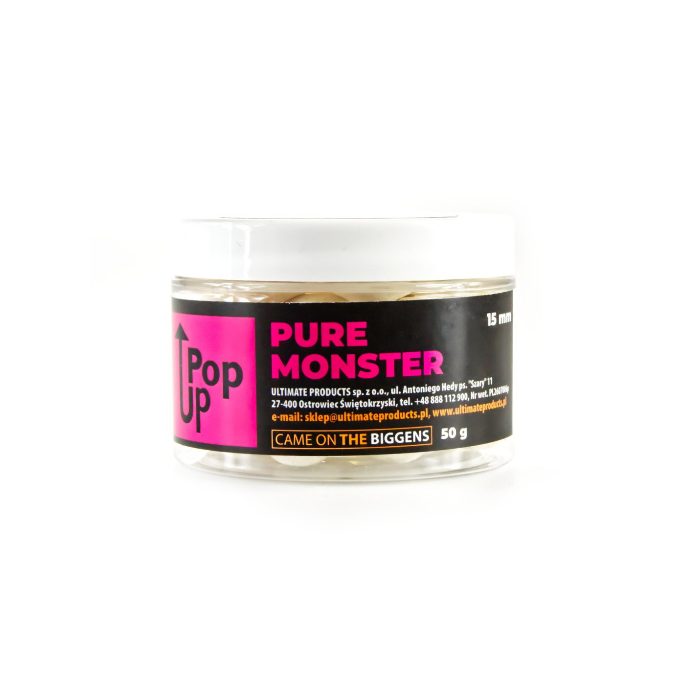 Kulki Pop-Up Ultimate Products Pure Monster Roz.12mm - Centrum wędkarskie - Sklep wędkarski Jarofishing