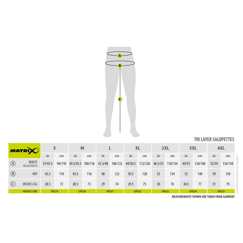 Spodnie Matrix Tri-Layer Salopettes 25K PRO - roz. XXL - Centrum wędkarskie - Sklep wędkarski Jarofishing Spodnie Matrix Tri-Layer Salopettes 25K PRO - roz. XXL - Centrum wędkarskie - Sklep wędkarski Jarofishing