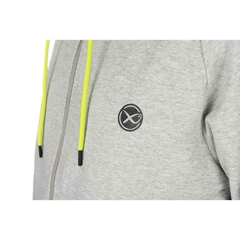 Bluza Matrix Black Edition Full Zip Hoody (Marl Grey / Lime) roz. S - Centrum wędkarskie - Sklep wędkarski Jarofishing