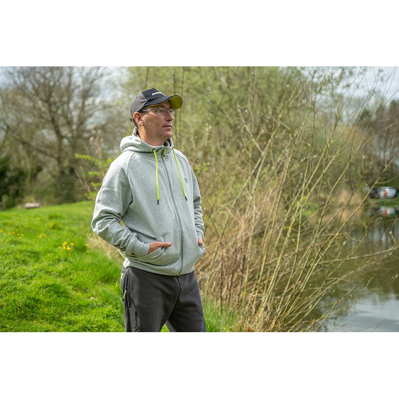 Bluza Matrix Black Edition Full Zip Hoody (Marl Grey / Lime) roz. S - Centrum wędkarskie - Sklep wędkarski Jarofishing