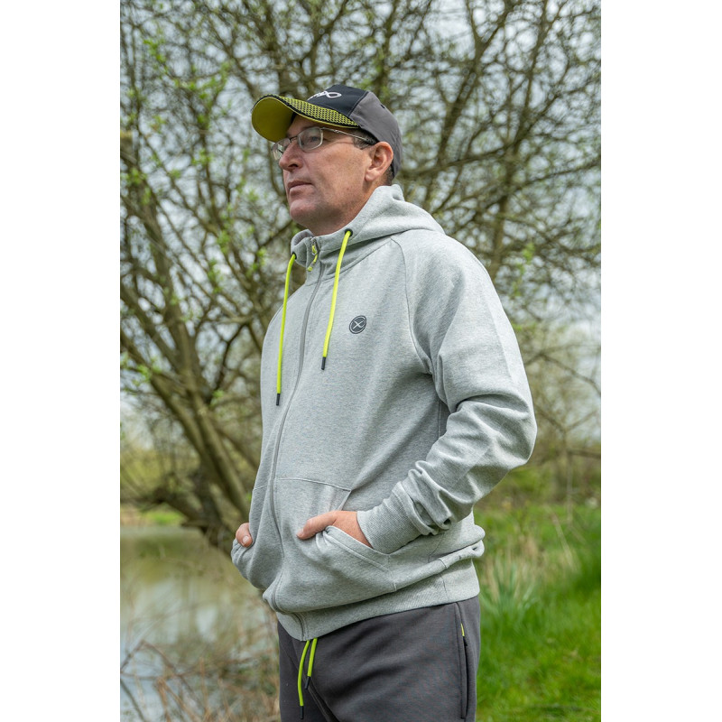 Bluza Matrix Black Edition Full Zip Hoody (Marl Grey / Lime) Roz. XXXL - Centrum wędkarskie - Sklep wędkarski Jarofishing