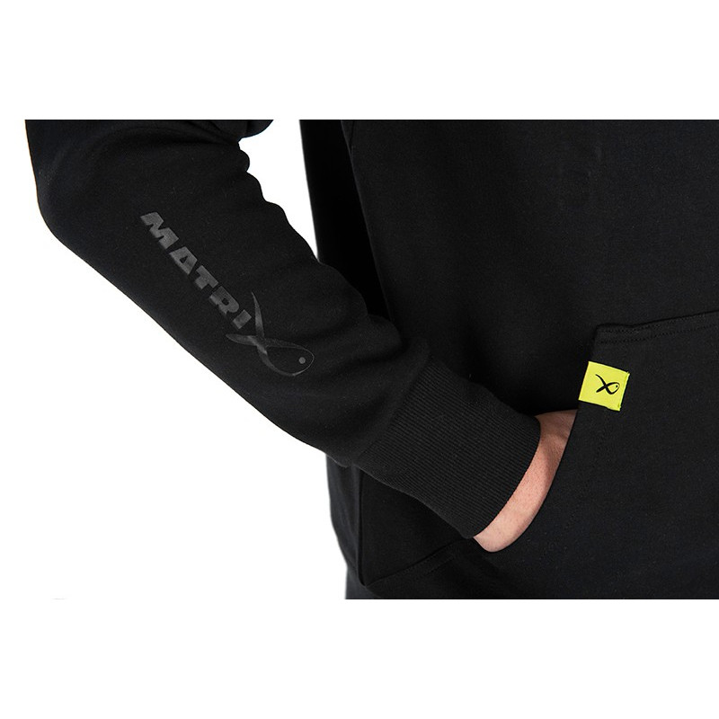 Bluza Matrix Black ¼ Zip Sweater (Black / Lime) Roz. S - Centrum wędkarskie - Sklep wędkarski Jarofishing