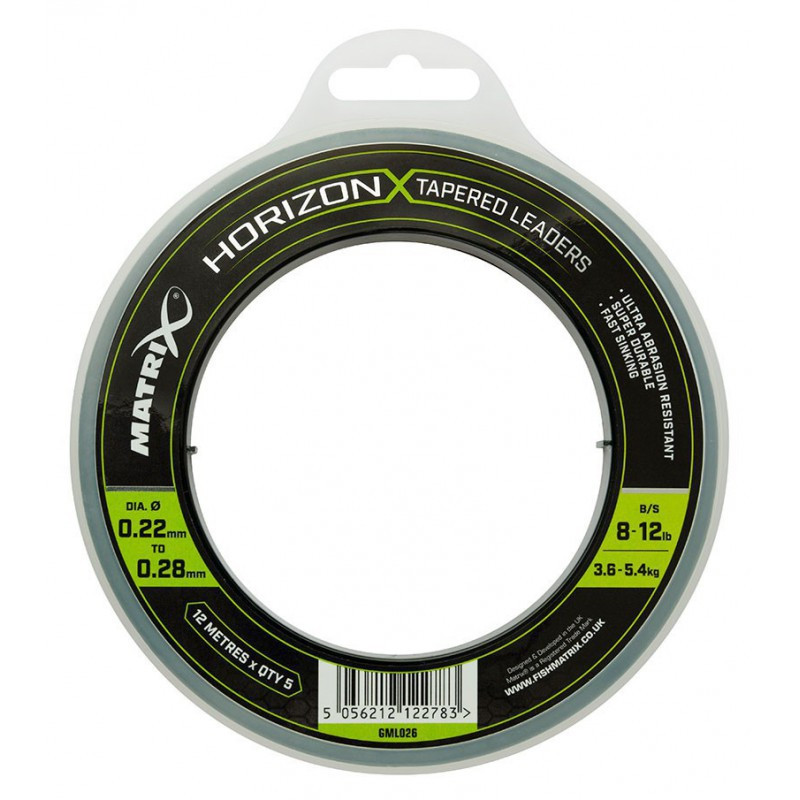 Strzałówka Matrix Horizon X Tapered Leaders 0.22-0.28mm - Centrum wędkarskie - Sklep wędkarski Jarofishing Strzałówka Matrix Horizon X Tapered Leaders 0.22-0.28mm - Centrum wędkarskie - Sklep wędkarski Jarofishing