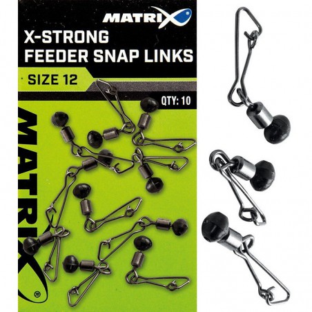 Łącznik Matrix X-Strong Feeder Bead Snap Links - 12