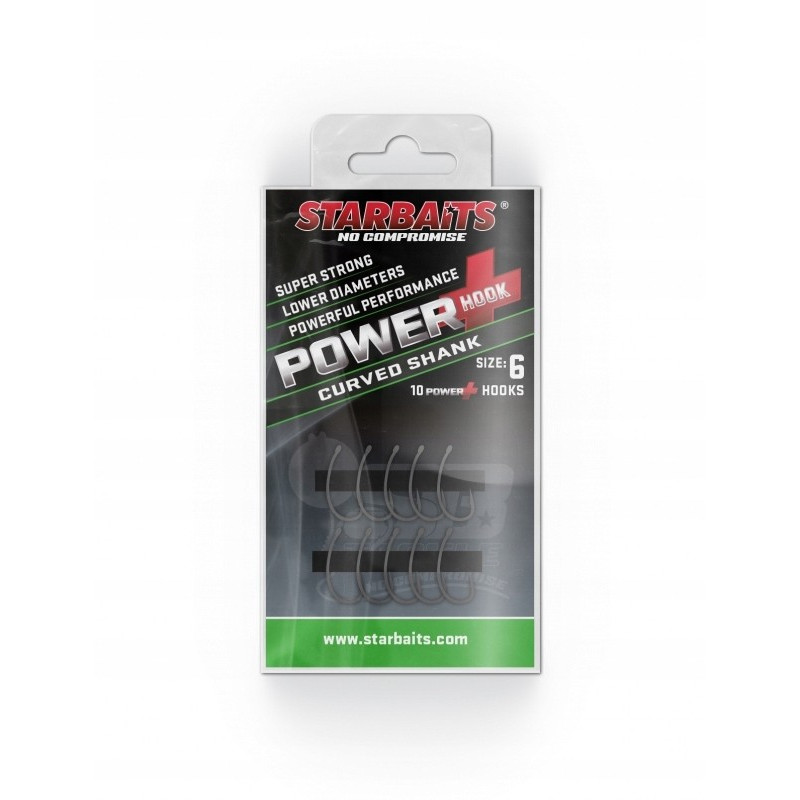 STARBAITS HACZYK POWER HOOK CURVED SHANK ROZ 4 - Centrum wędkarskie - Sklep wędkarski Jarofishing