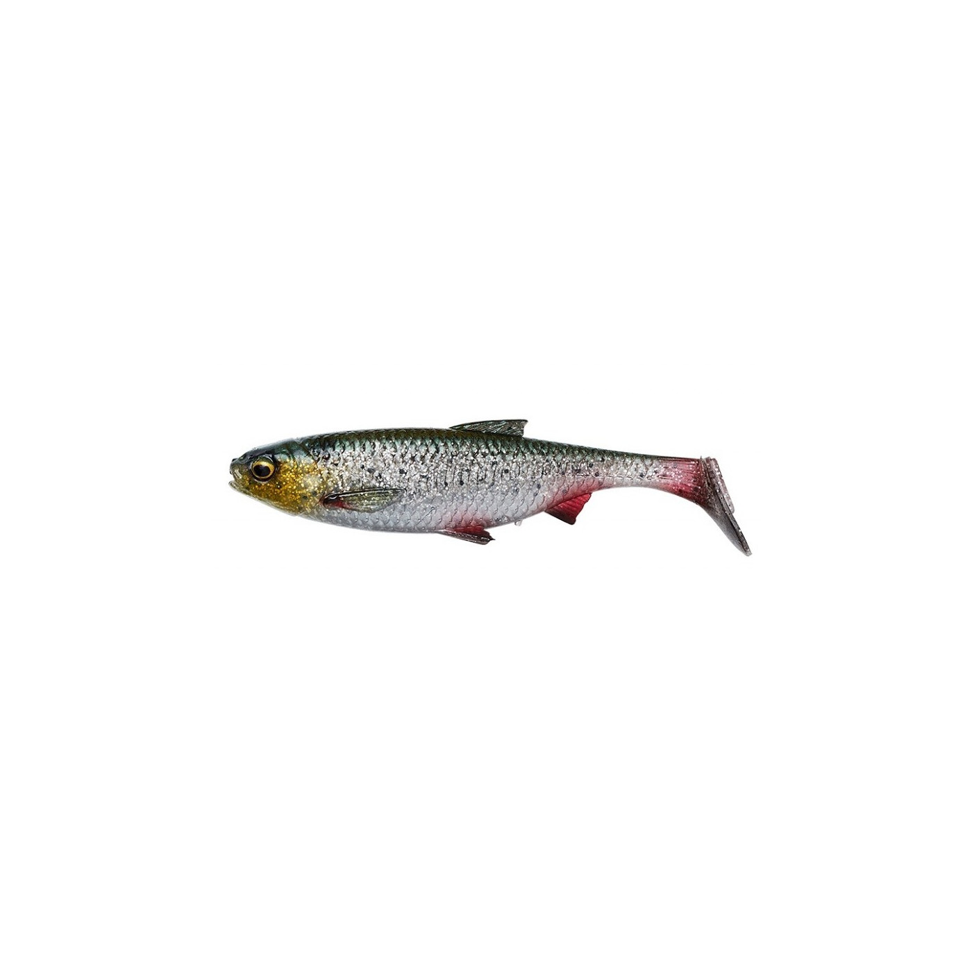 Guma Savage Gear 3D River Roach 10cm - Green Silver - Centrum wędkarskie - Sklep wędkarski Jarofishing