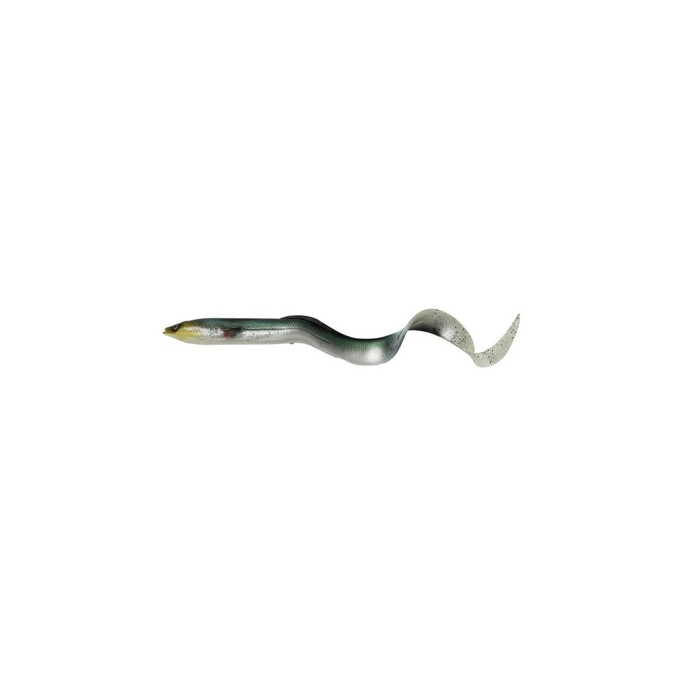 Savage Gear 3D Real Eel 20cm - Green Silver - Centrum wędkarskie - Sklep wędkarski Jarofishing
