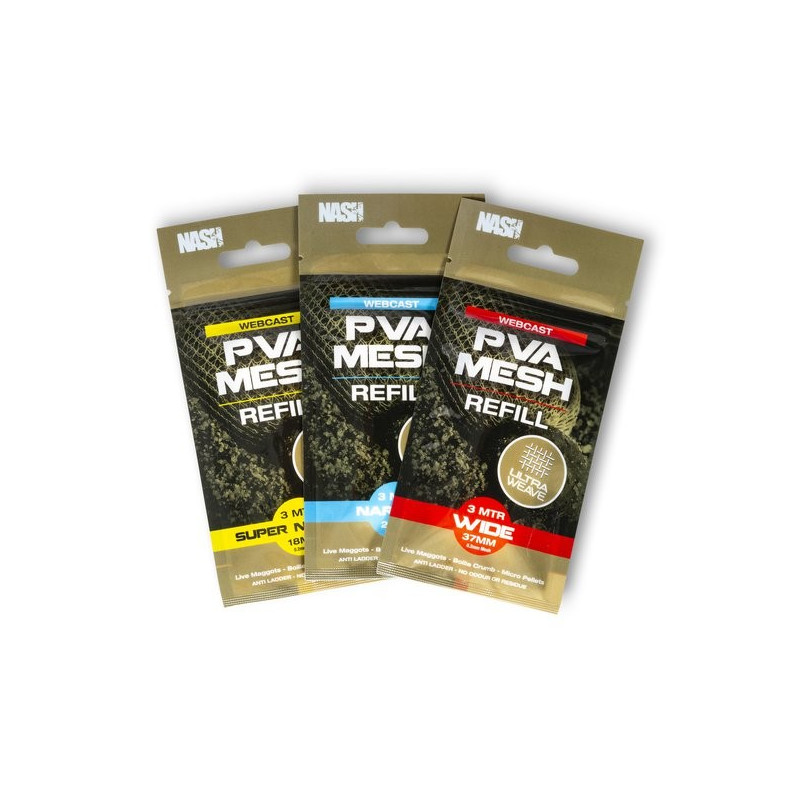 Nash Webcast Ultra Weave PVA Refill Super Narrow 18mm / 3m - Centrum wędkarskie - Sklep wędkarski Jarofishing Nash Webcast Ultra Weave PVA Refill Super Narrow 18mm / 3m - Centrum wędkarskie - Sklep wędkarski Jarofishing