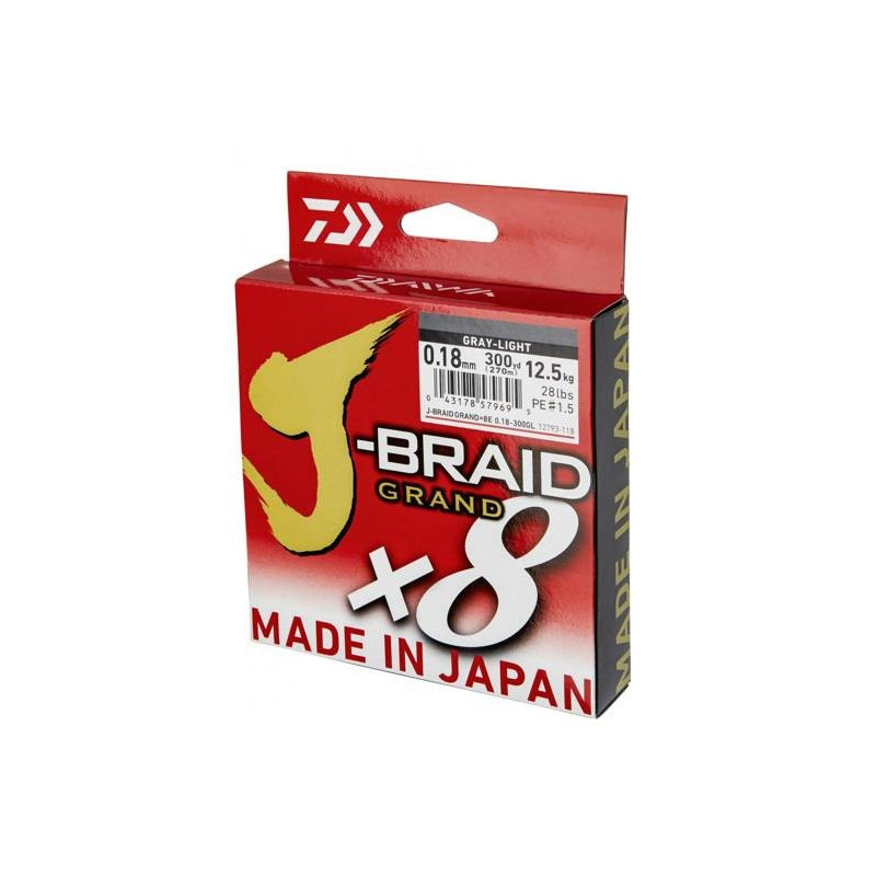 Plecionka Daiwa J-Braid Grand LIGHT GREY X8 0.13mm - Centrum wędkarskie - Sklep wędkarski Jarofishing Plecionka Daiwa J-Braid Grand LIGHT GREY X8 0.13mm - Centrum wędkarskie - Sklep wędkarski Jarofishing