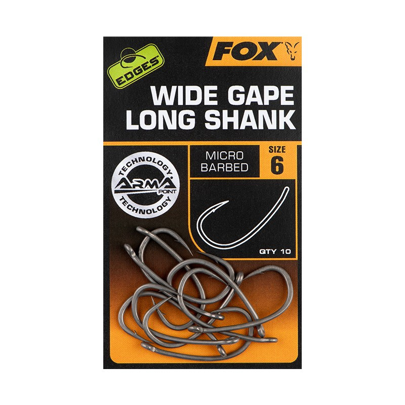 Haczyki Fox Edges Armapoint Wide Gape Long Shank Roz. 6 - Centrum wędkarskie - Sklep wędkarski Jarofishing