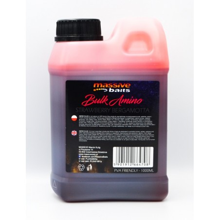 Liquid Massive Baits Bulk Amino Strawberry Bergamotta 1L