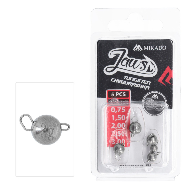 CHEBURASHKA - WOLFRAMOWA JAWS KOMPLET (0.75g/1.5g/2g/2.5g/3g) - op.5szt. - Centrum wędkarskie - Sklep wędkarski Jarofishing CHEBURASHKA - WOLFRAMOWA JAWS KOMPLET (0.75g/1.5g/2g/2.5g/3g) - op.5szt. - Centrum wędkarskie - Sklep wędkarski Jarofishing