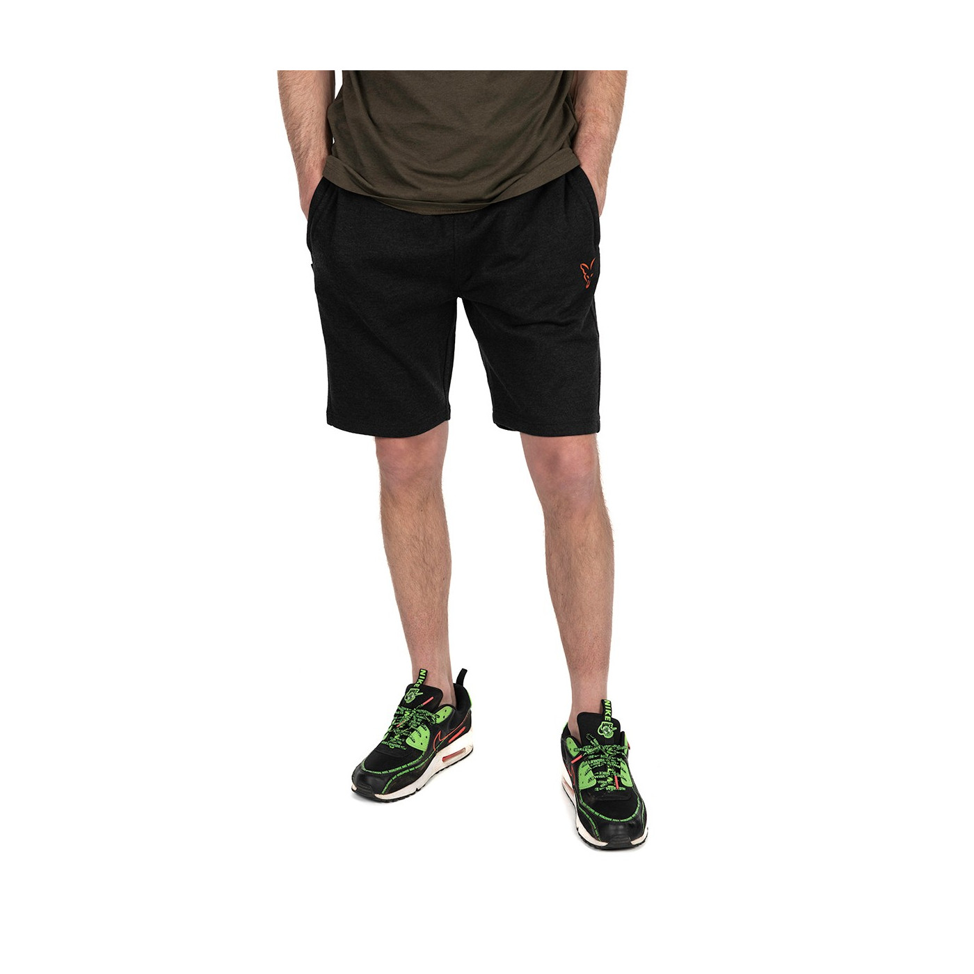 Krótkie Spodenki Fox LW Jogger Black & Orange Roz.L - Centrum wędkarskie - Sklep wędkarski Jarofishing