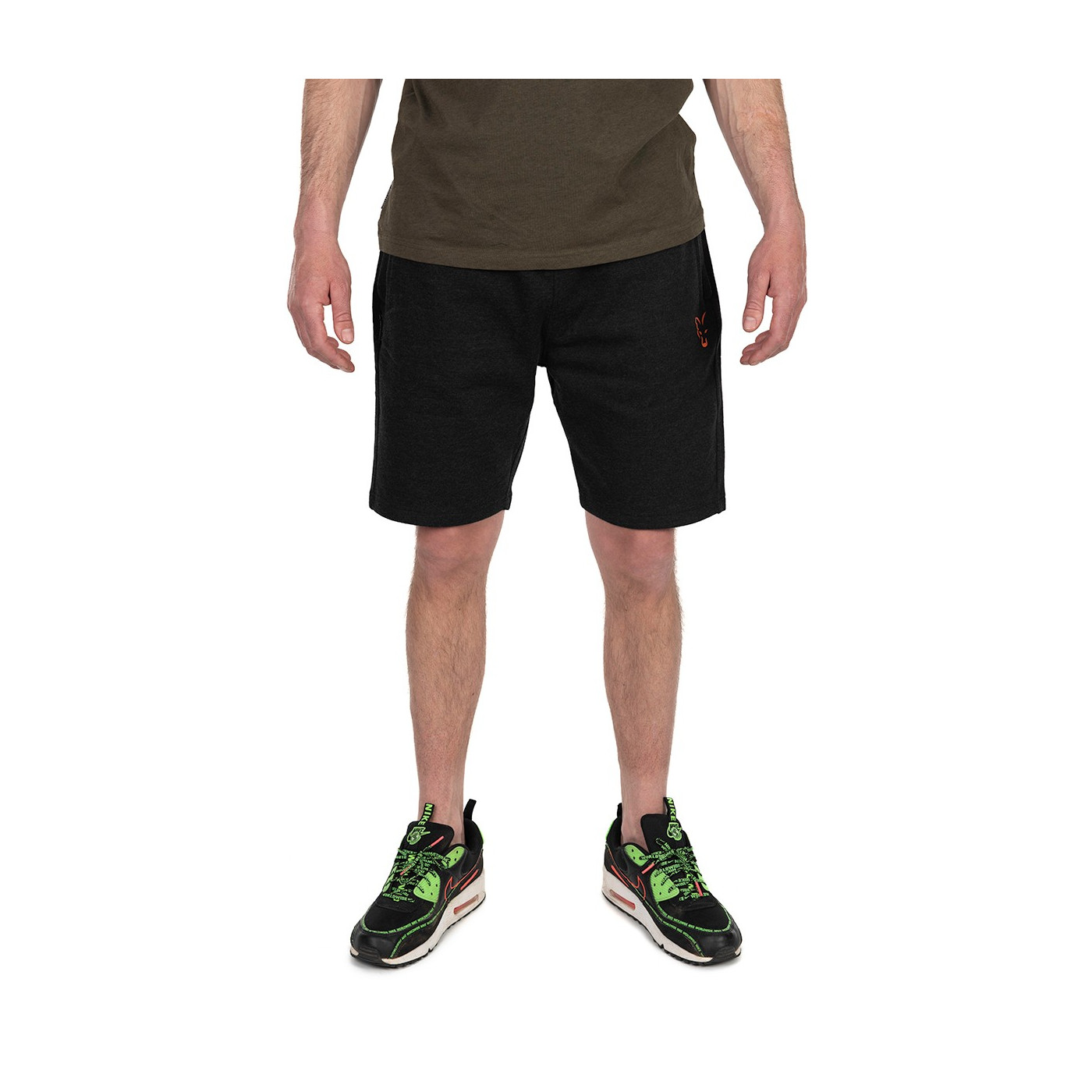 Krótkie Spodenki Fox LW Jogger Black & Orange Roz.L - Centrum wędkarskie - Sklep wędkarski Jarofishing