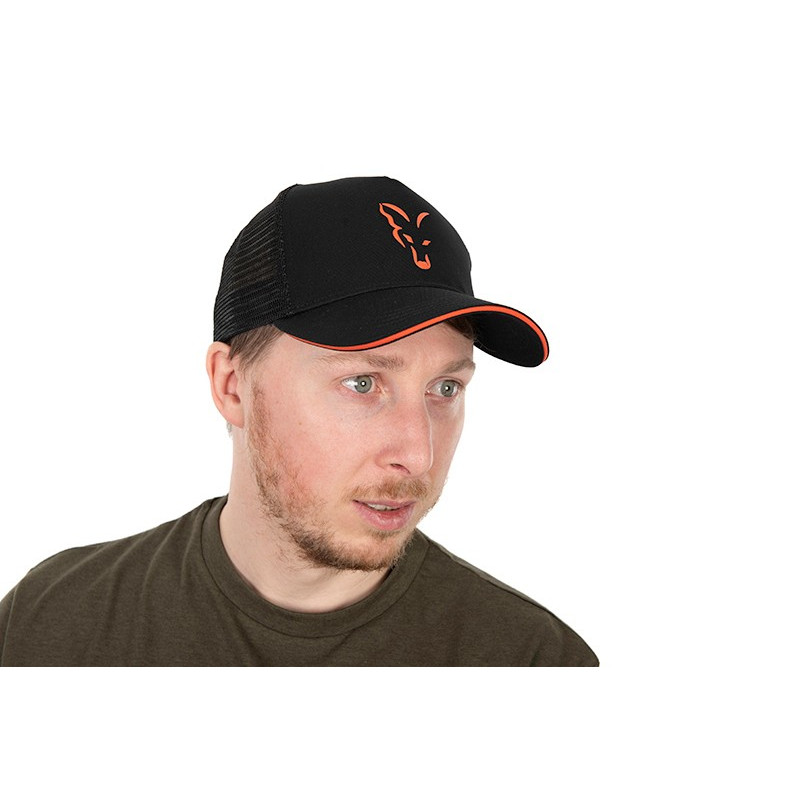 Czapka Fox Trucker Cap Black & Orange. - Centrum wędkarskie - Sklep wędkarski Jarofishing Czapka Fox Trucker Cap Black & Orange. - Centrum wędkarskie - Sklep wędkarski Jarofishing