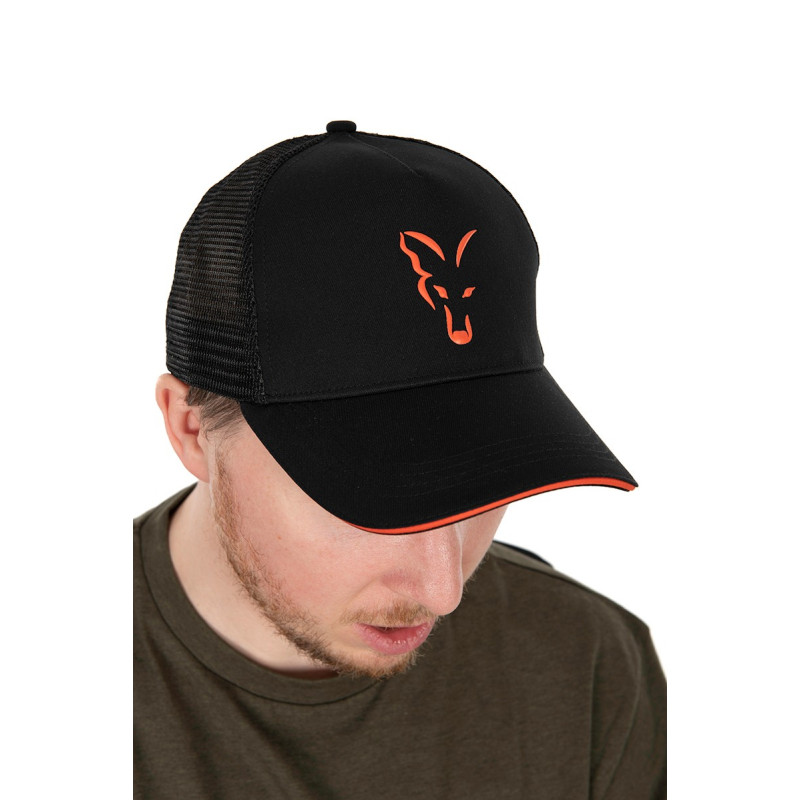 Czapka Fox Trucker Cap Black & Orange. - Centrum wędkarskie - Sklep wędkarski Jarofishing Czapka Fox Trucker Cap Black & Orange. - Centrum wędkarskie - Sklep wędkarski Jarofishing
