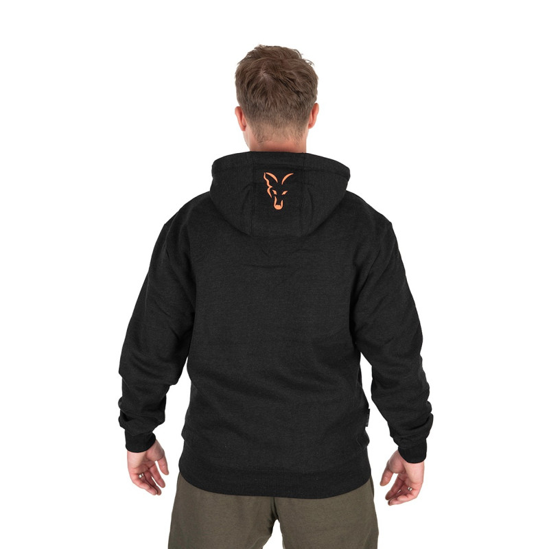 Bluza FOX COLLECTION HOODY BLACK & ORANGE Roz.S - Centrum wędkarskie - Sklep wędkarski Jarofishing