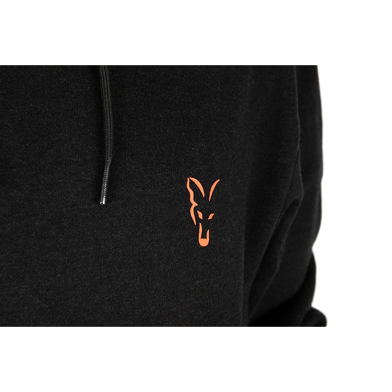 Bluza FOX COLLECTION HOODY BLACK & ORANGE Roz.S - Centrum wędkarskie - Sklep wędkarski Jarofishing