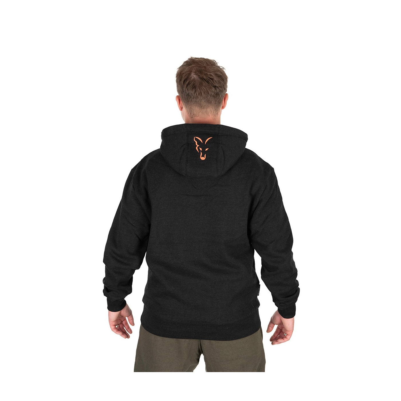 Bluza FOX COLLECTION HOODY BLACK & ORANGE Roz.XL - Centrum wędkarskie - Sklep wędkarski Jarofishing