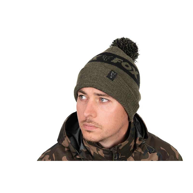 Czapka Fox Collection Bobble Hat - Green & Black - Centrum wędkarskie - Sklep wędkarski Jarofishing Czapka Fox Collection Bobble Hat - Green & Black - Centrum wędkarskie - Sklep wędkarski Jarofishing