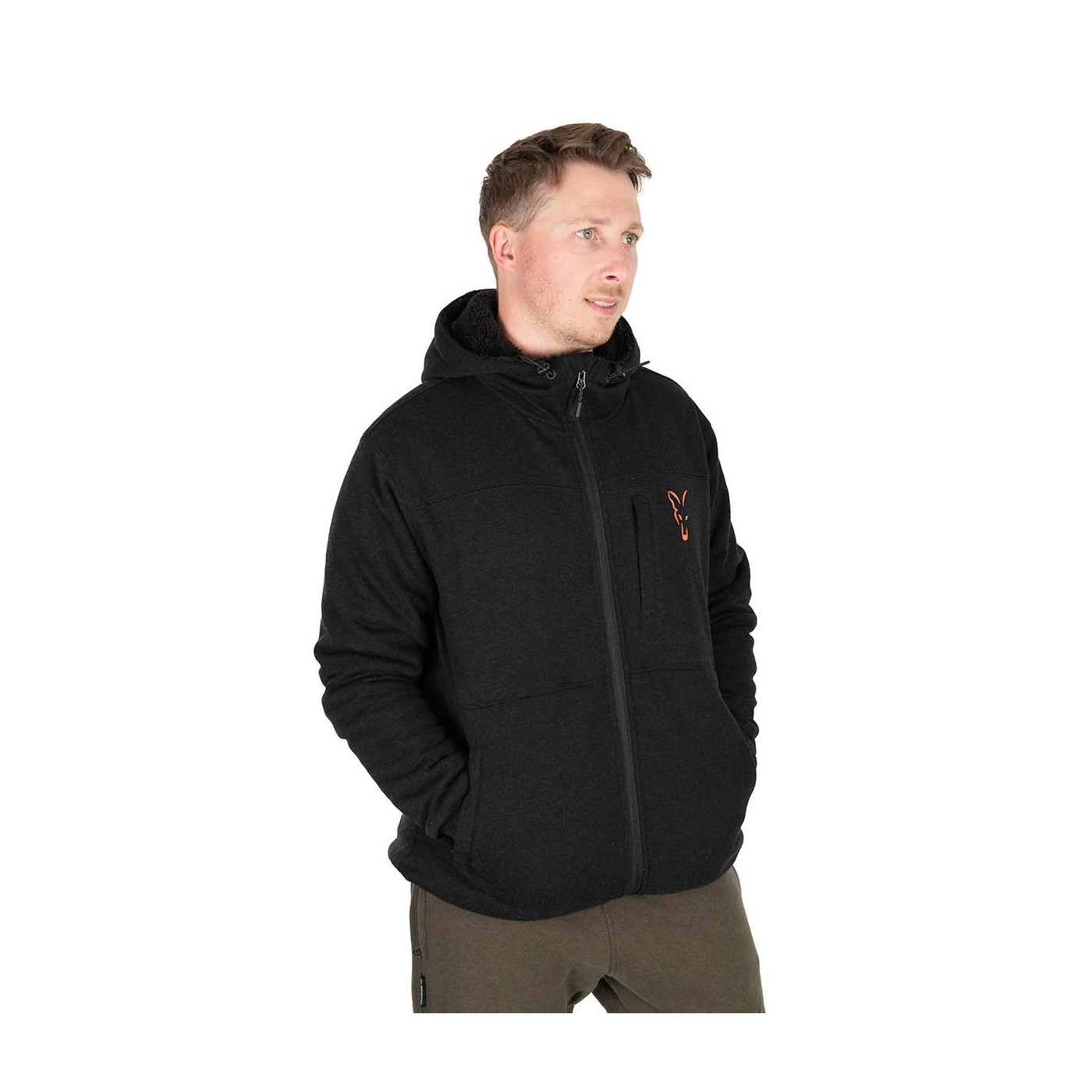 Bluza Fox Sherpa Jacket Black & Orange - roz. S - Centrum wędkarskie - Sklep wędkarski Jarofishing Bluza Fox Sherpa Jacket Black & Orange - roz. S - Centrum wędkarskie - Sklep wędkarski Jarofishing