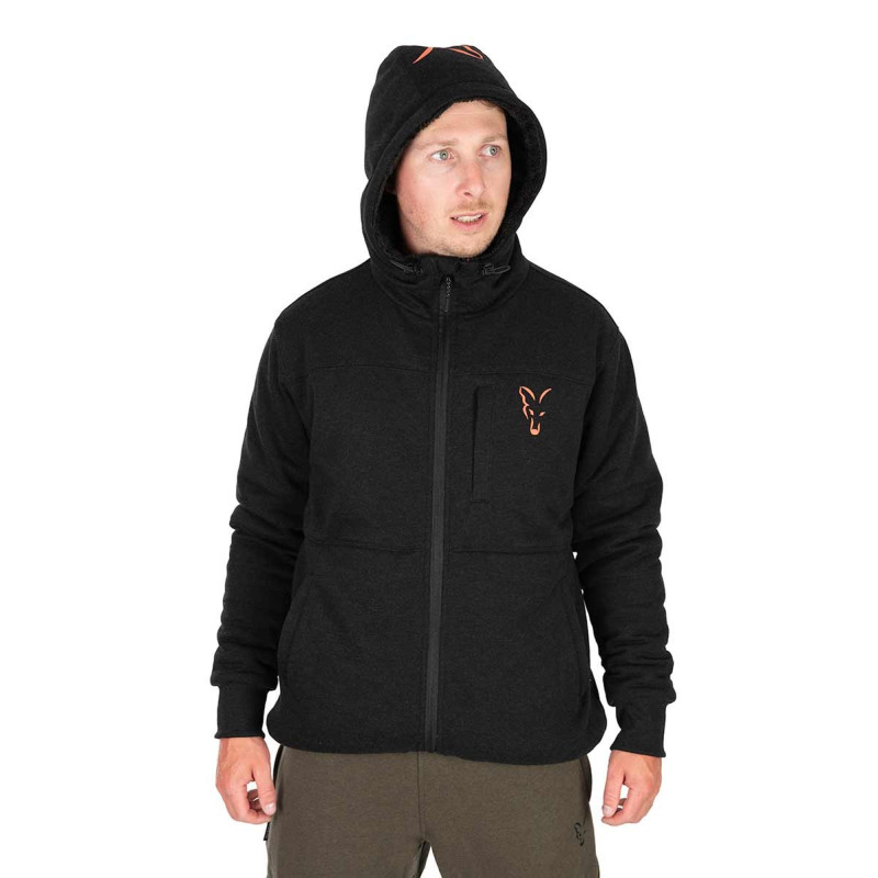 Bluza Fox Sherpa Jacket Black & Orange - roz. M - Centrum wędkarskie - Sklep wędkarski Jarofishing
