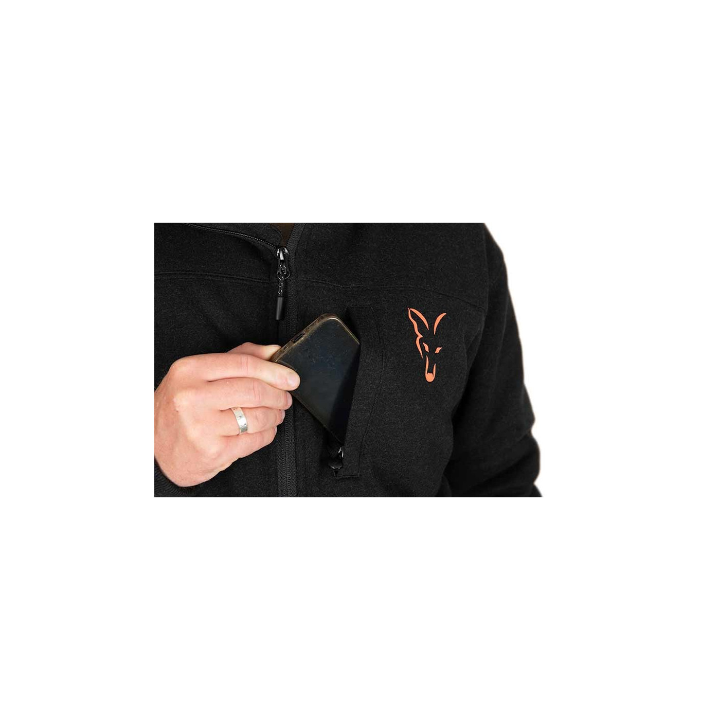 Bluza Fox Sherpa Jacket Black & Orange - roz. M - Centrum wędkarskie - Sklep wędkarski Jarofishing