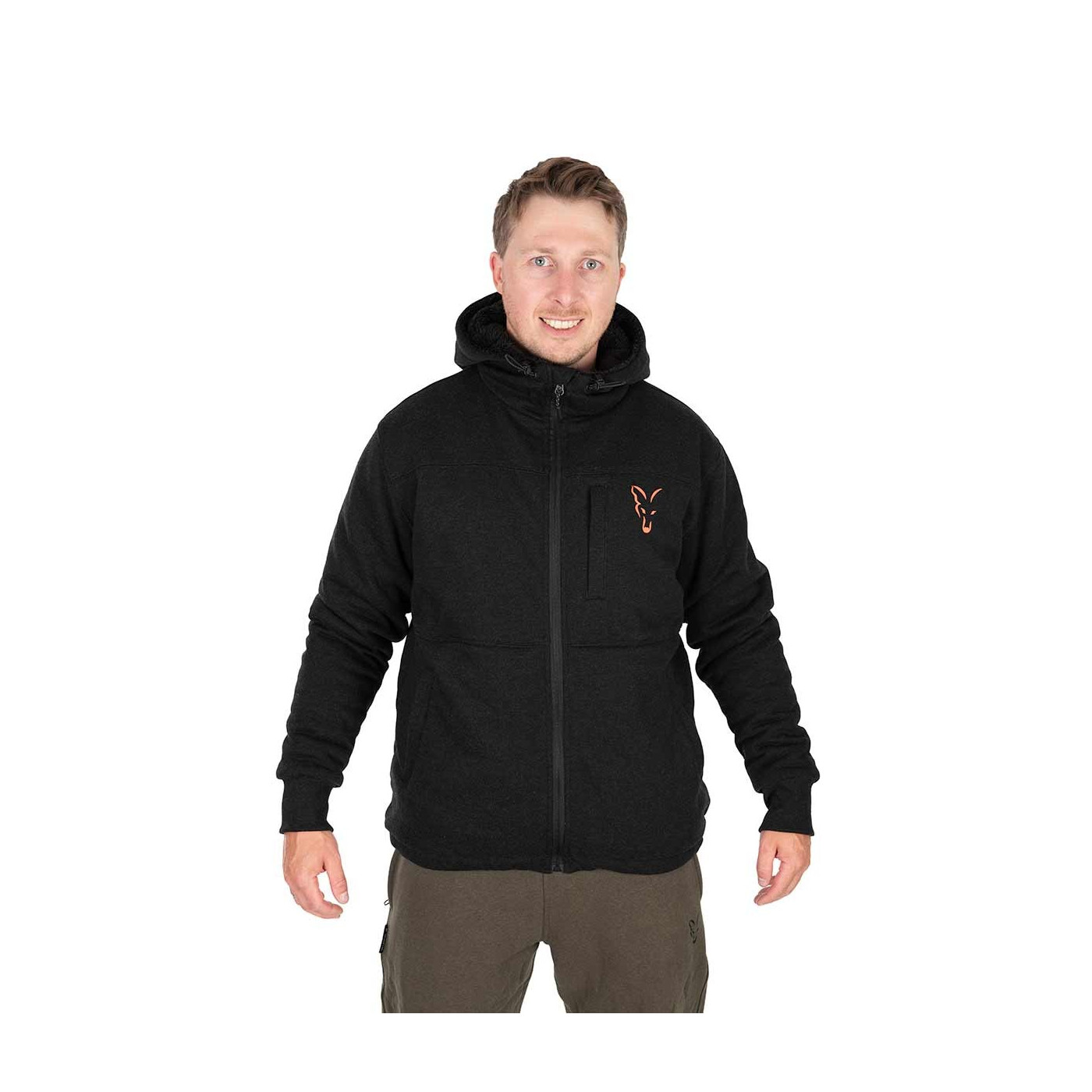 Bluza Fox Sherpa Jacket Black & Orange - roz. XL - Centrum wędkarskie - Sklep wędkarski Jarofishing Bluza Fox Sherpa Jacket Black & Orange - roz. XL - Centrum wędkarskie - Sklep wędkarski Jarofishing