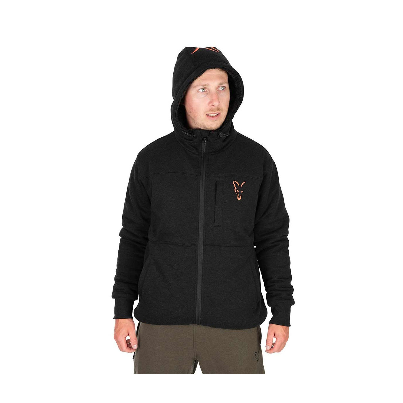 Bluza Fox Sherpa Jacket Black & Orange - roz. XL - Centrum wędkarskie - Sklep wędkarski Jarofishing Bluza Fox Sherpa Jacket Black & Orange - roz. XL - Centrum wędkarskie - Sklep wędkarski Jarofishing