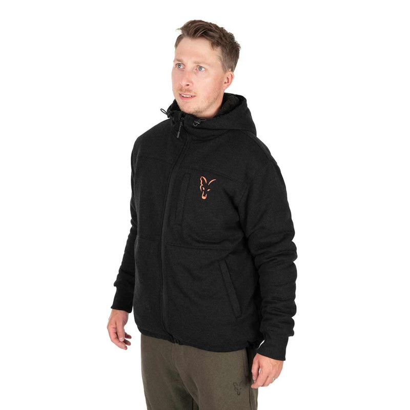 Bluza Fox Sherpa Jacket Black & Orange - roz. XXL - Centrum wędkarskie - Sklep wędkarski Jarofishing Bluza Fox Sherpa Jacket Black & Orange - roz. XXL - Centrum wędkarskie - Sklep wędkarski Jarofishing