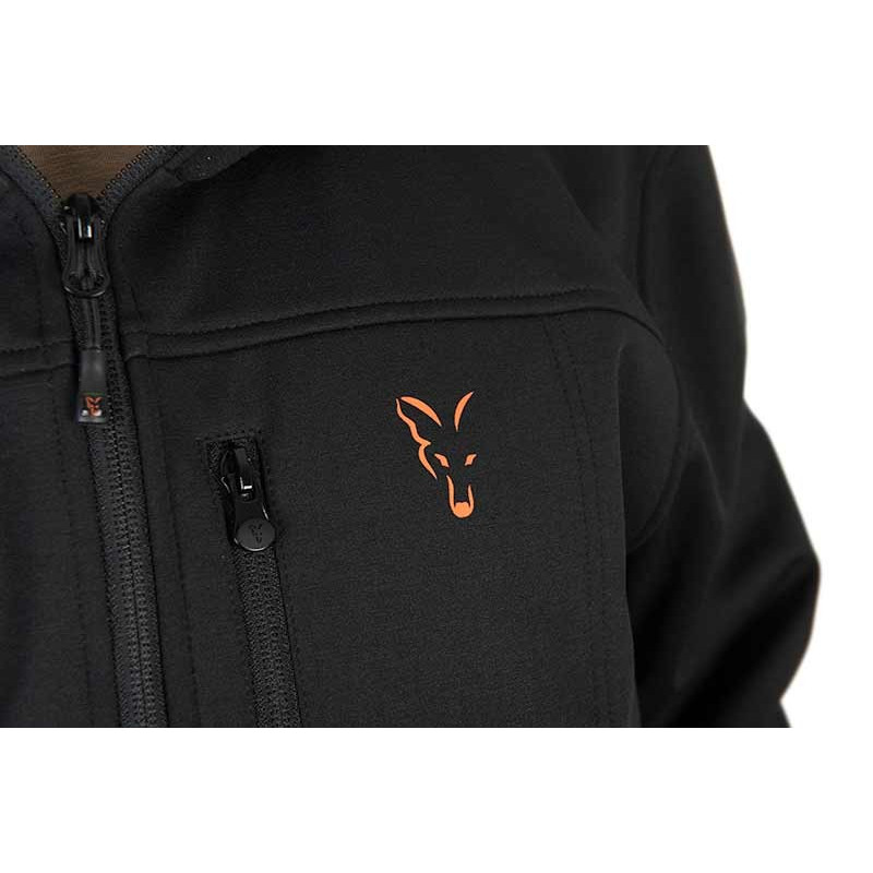 Kurtka Fox Soft Shell Jacket Black & Orange - roz. M - Centrum wędkarskie - Sklep wędkarski Jarofishing Kurtka Fox Soft Shell Jacket Black & Orange - roz. M - Centrum wędkarskie - Sklep wędkarski Jarofishing