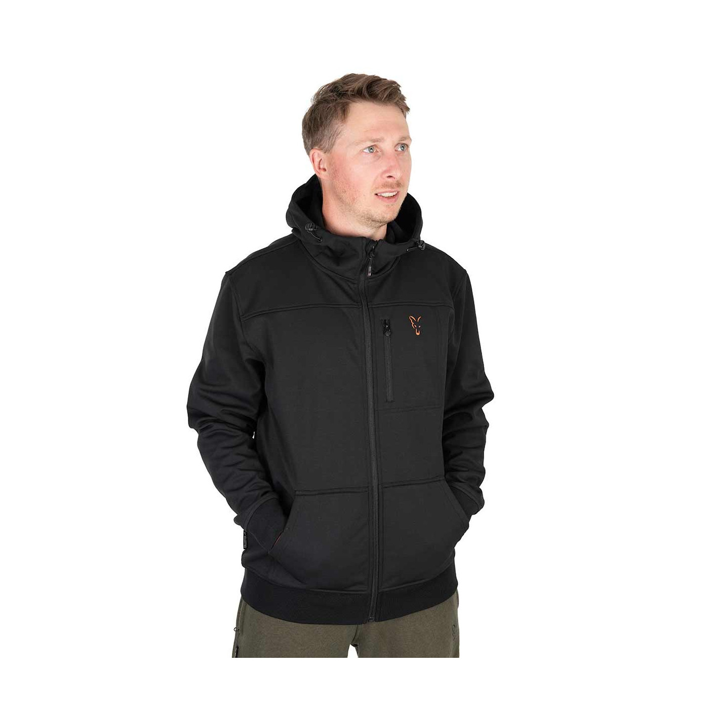Kurtka Fox Soft Shell Jacket Black & Orange - roz. XXL - Centrum wędkarskie - Sklep wędkarski Jarofishing