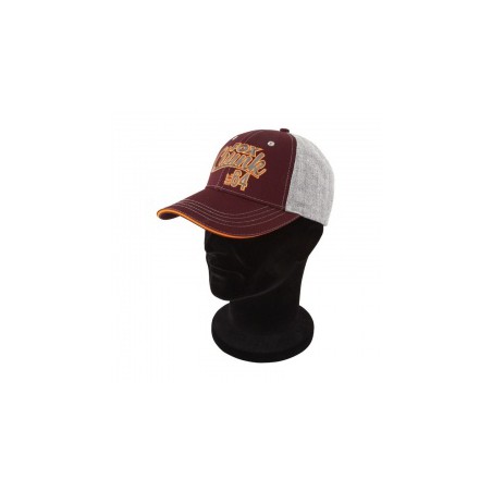 FOX CZAPKA Grey/Burgundy/Orange Baseball Cap