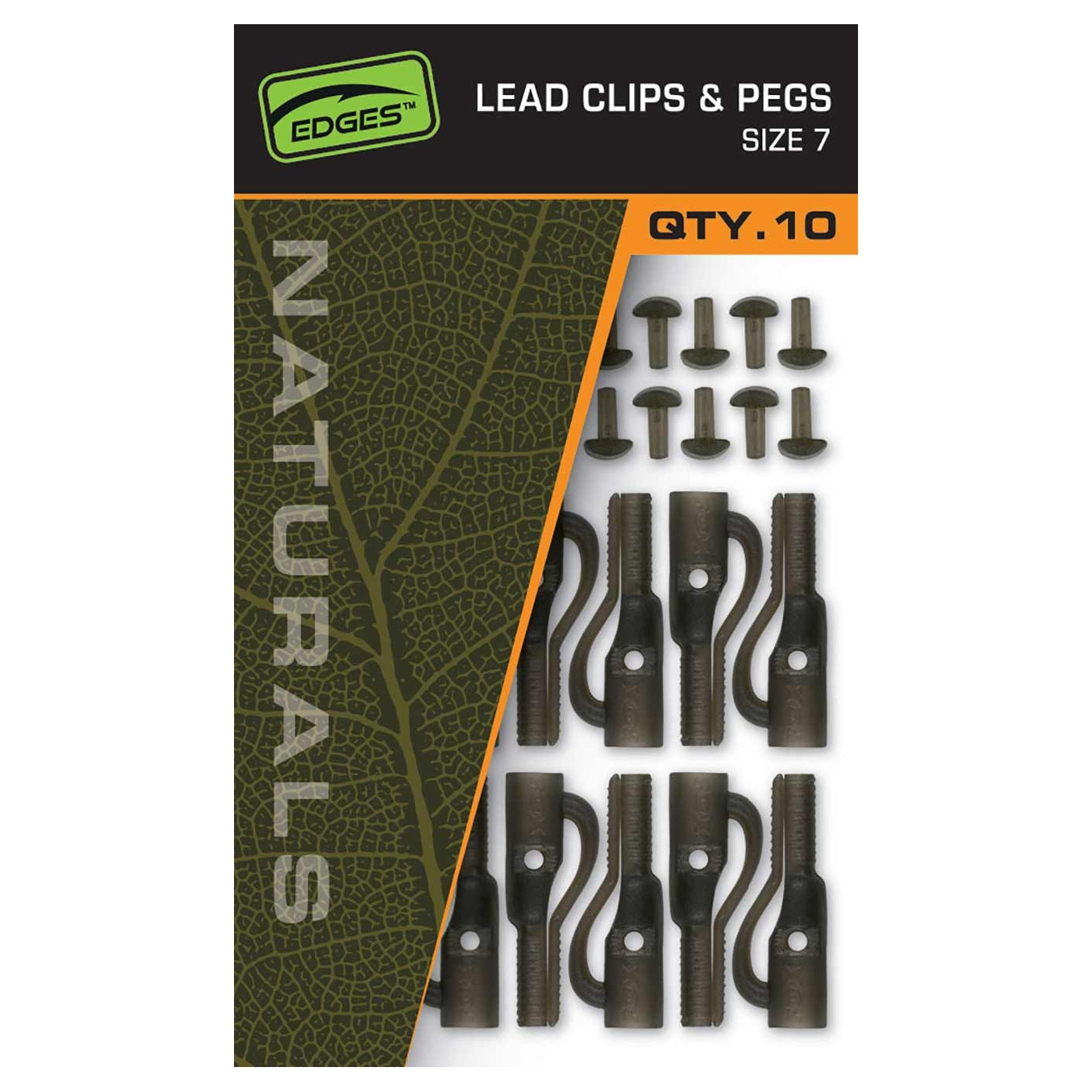 FOX BEZPIECZNY KLIPS EDGES™ NATURALS LEAD CLIPS & PEGS - SIZE 7 - Centrum wędkarskie - Sklep wędkarski Jarofishing