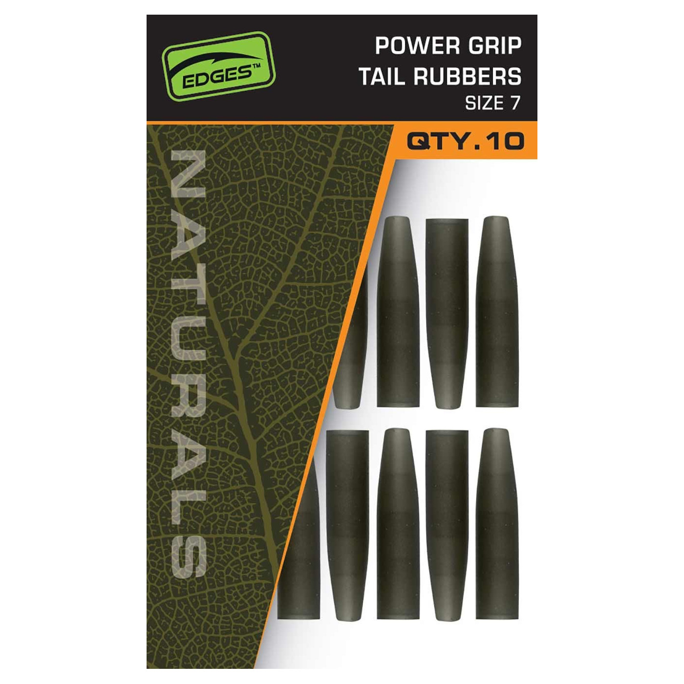 FOX KOSZULKA DO BEZPIECZNEGO KLIPSA EDGES™ NATURALS POWER GRIP TAIL RUBBERS - SIZE 7 - Centrum wędkarskie - Sklep wędkarski Jaro