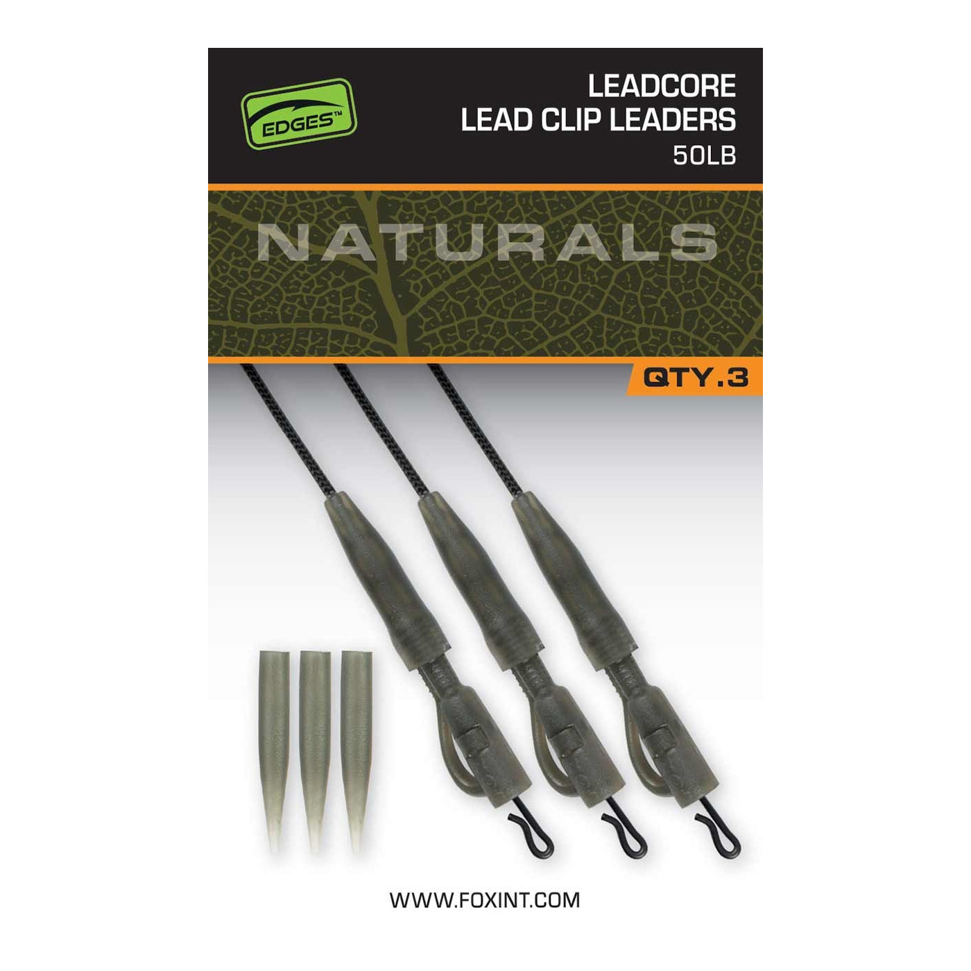 FOX EDGES™ NATURALS LEADCORE POWER GRIP LEAD CLIP LEADERS - Centrum wędkarskie - Sklep wędkarski Jarofishing FOX EDGES™ NATURALS LEADCORE POWER GRIP LEAD CLIP LEADERS - Centrum wędkarskie - Sklep wędkarski Jarofishing