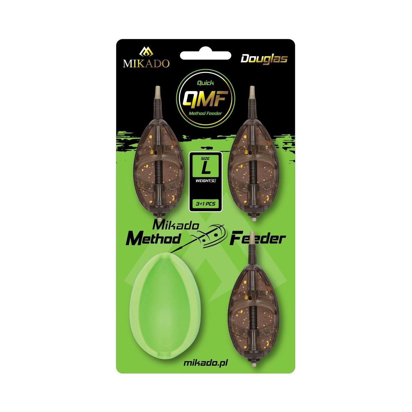 Zestaw Mikado Method Feeder "DOUGLAS" Q.M.F. SYSTEM L KOMPLET - 20+30+40g + FOREMKA - Centrum wędkarskie - Sklep wędkarski Jarof Zestaw Mikado Method Feeder "DOUGLAS" Q.M.F. SYSTEM L KOMPLET - 20+30+40g + FOREMKA - Centrum wędkarskie - Sklep wędkarski Jarof