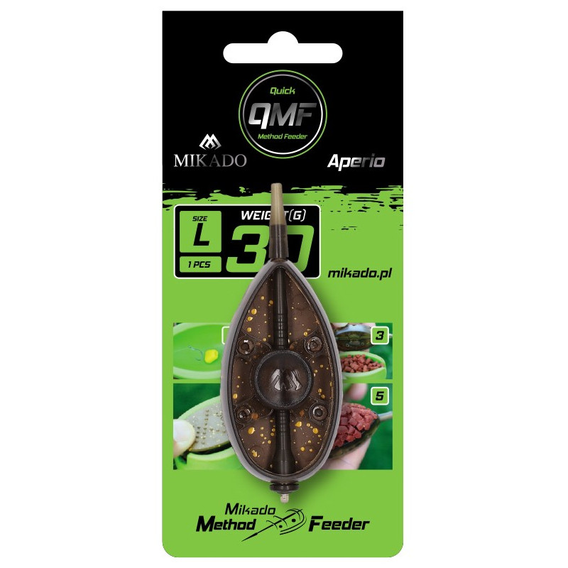 Koszyczek Mikado Method Feeder Aperio Q.M.F. System L - 60g - Centrum wędkarskie - Sklep wędkarski Jarofishing