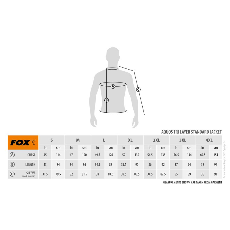 FOX® KURTKA AQUOS TRI LAYER STD JACKET ROZMIAR S - Centrum wędkarskie - Sklep wędkarski Jarofishing