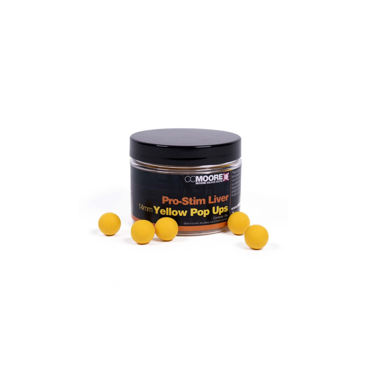 CC Moore Kulki Pop-up Yellow Pro-Stim Liver 14mm - Centrum wędkarskie - Sklep wędkarski Jarofishing