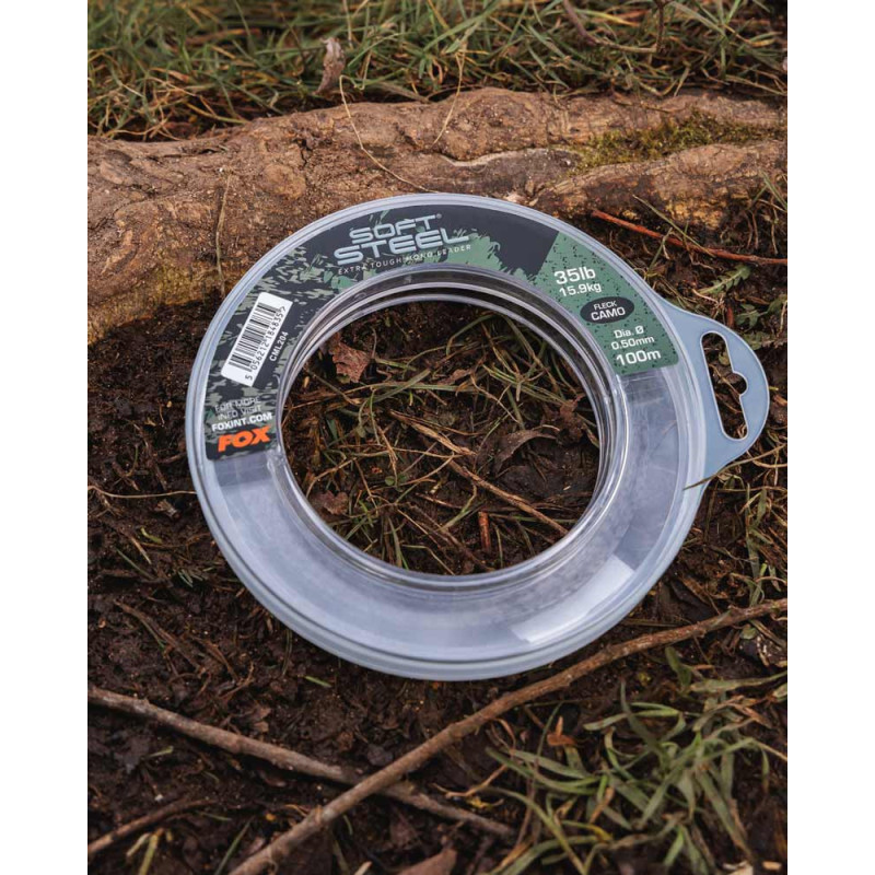 Strzałówka Fox Soft Steel Fleck Camo Leader 45lb / 0,60mm - 100m - Centrum wędkarskie - Sklep wędkarski Jarofishing Strzałówka Fox Soft Steel Fleck Camo Leader 45lb / 0,60mm - 100m - Centrum wędkarskie - Sklep wędkarski Jarofishing