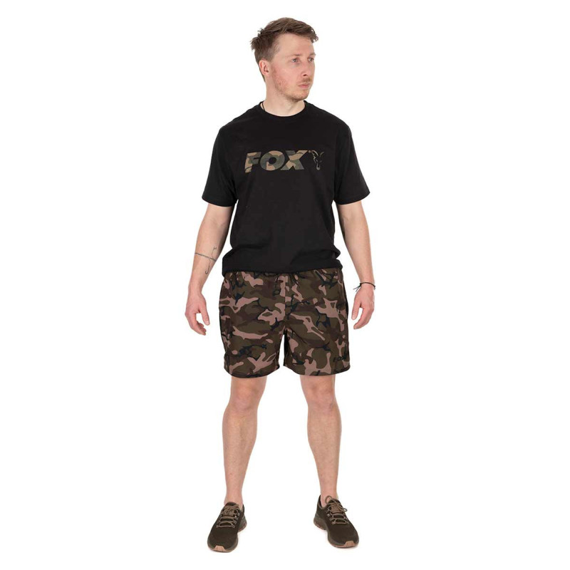 Krótkie Spodenki Fox Black / Camo LW Swim Shorts Roz.M - Centrum wędkarskie - Sklep wędkarski Jarofishing Krótkie Spodenki Fox Black / Camo LW Swim Shorts Roz.M - Centrum wędkarskie - Sklep wędkarski Jarofishing