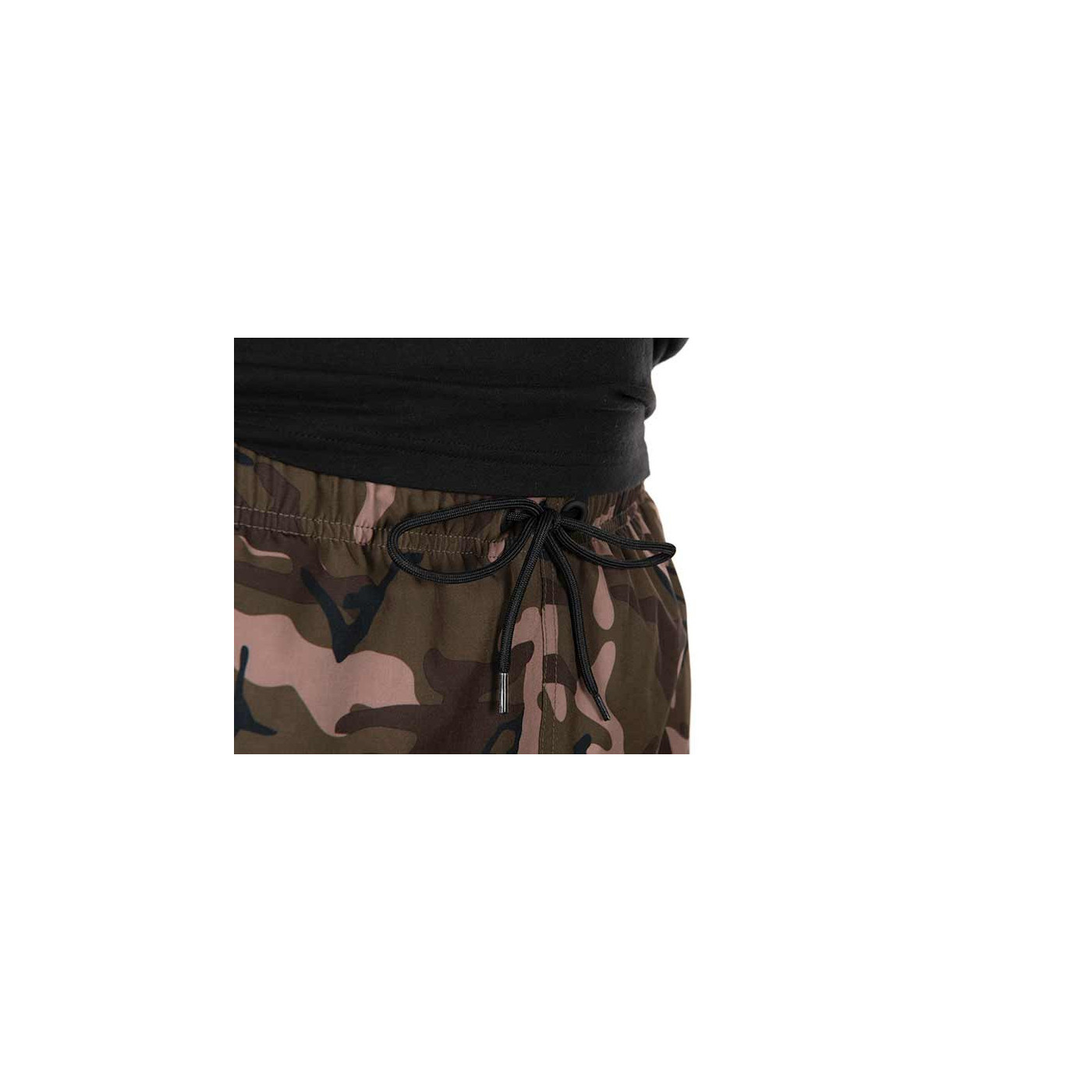 Krótkie Spodenki Fox Black / Camo LW Swim Shorts Roz.XXXL - Centrum wędkarskie - Sklep wędkarski Jarofishing
