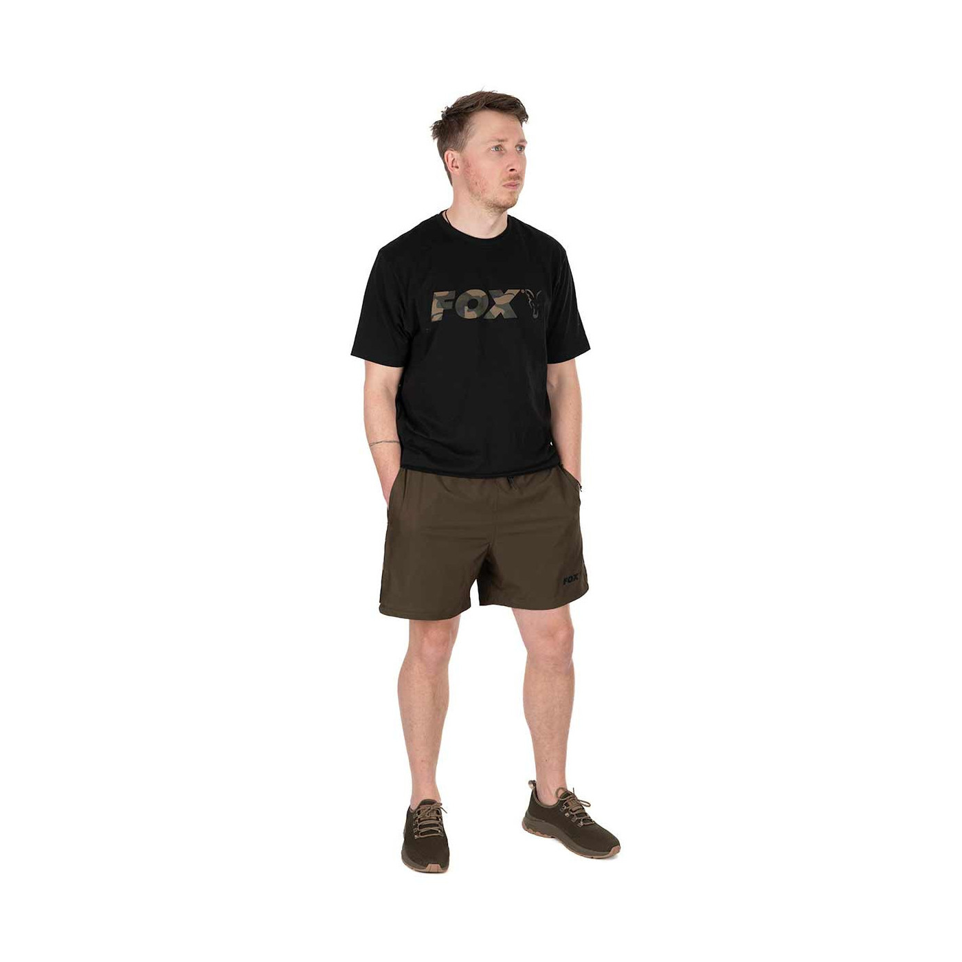 Krótkie Spodenki Fox Khaki / Camo LW Swim Shorts Roz.XL - Centrum wędkarskie - Sklep wędkarski Jarofishing Krótkie Spodenki Fox Khaki / Camo LW Swim Shorts Roz.XL - Centrum wędkarskie - Sklep wędkarski Jarofishing