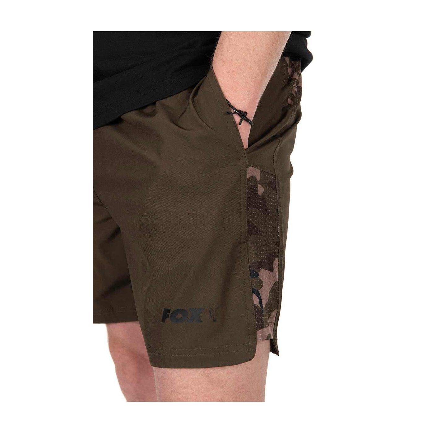 Krótkie Spodenki Fox Khaki / Camo LW Swim Shorts Roz.XL - Centrum wędkarskie - Sklep wędkarski Jarofishing Krótkie Spodenki Fox Khaki / Camo LW Swim Shorts Roz.XL - Centrum wędkarskie - Sklep wędkarski Jarofishing