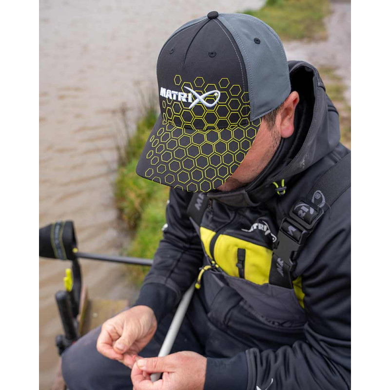 Czapka Matrix Hex Print Baseball Cap - Black - Centrum wędkarskie - Sklep wędkarski Jarofishing