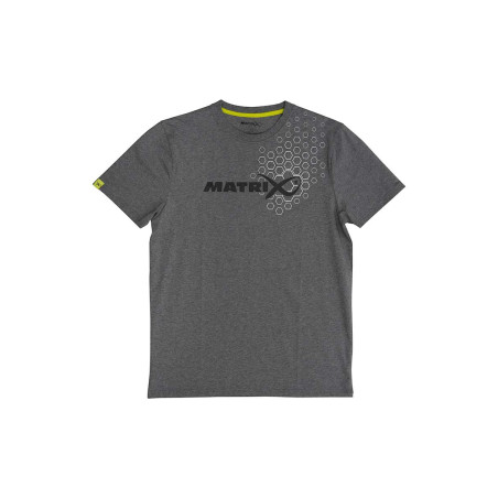 T-Shirt Matrix Hex Print T-Shirt Grey - roz. XXL