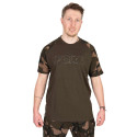 KOSZULKA FOX KHAKI/CAMO OUTLINE T-SHIRT Roz.XXL - Centrum wędkarskie - Sklep wędkarski Jarofishing